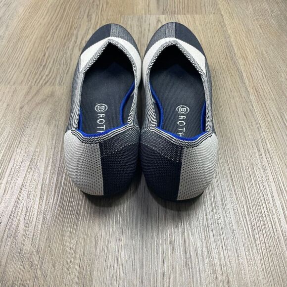 Rothy's The Flat Shoes Womens Size 10 Gray Canvas Slip On Washable Eco - Picture 4 of 7